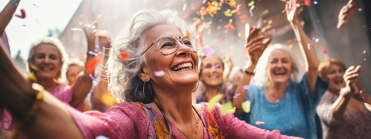 woman enjoying the party